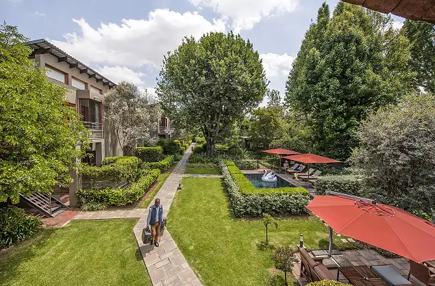 Gorgeous gardens at The Peech Hotel