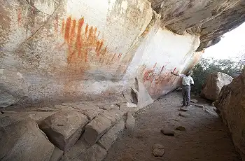 San Rock art seen at Bushmanskloof Wilderness Reserve