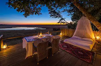 Sleep under the stars in the Hwange National Park