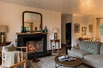 Lounge at Wilderness Sabyinyo Lodge, Rwanda
