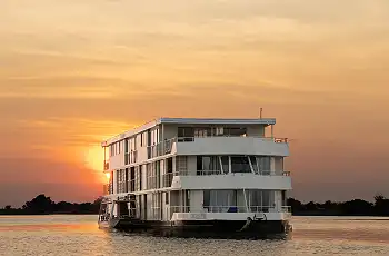 The Zambezi Queen at sunset