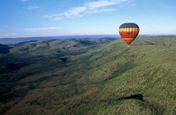 View from hot air balloon, Pialnesberg