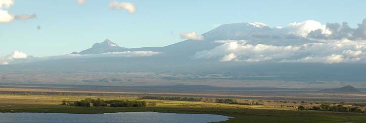 Amboseli National Park with possibly the best known view in East Africa
