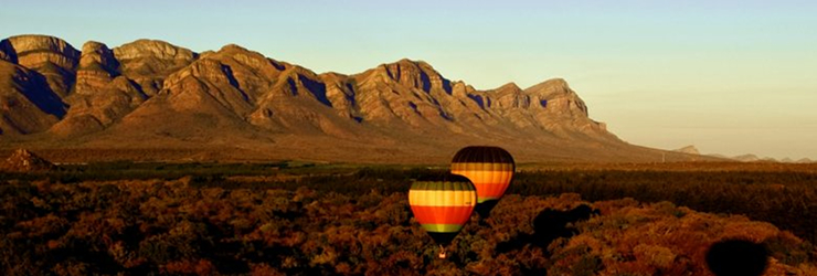 Early morning hot air balloon flight