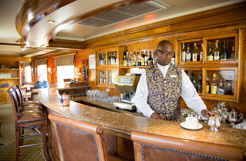 The bar in the Blue Train is at your disposal