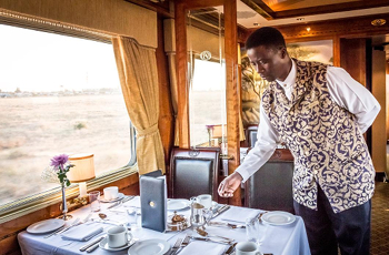 Dining on the Blue Train is a formal affair