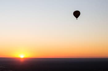 Sunrise launch of the hot air balloon, Chobe, Botswana