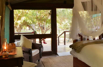 Tent Interior, Elephant Valley Lodge