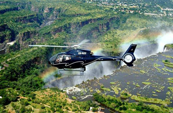 Hleicopter Flight above the Victoria Falls, Zimbabwe