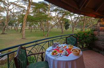 View of the gardens, Lake Naivasha Sopa Lodge, Kenya