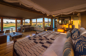 Room Interior at Little Vumbura Camp, Okavango Delta, Botswana