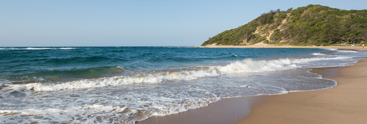 Beach on South Africa's northeast coast