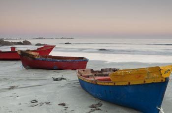 Boats on the Paternoster Beach