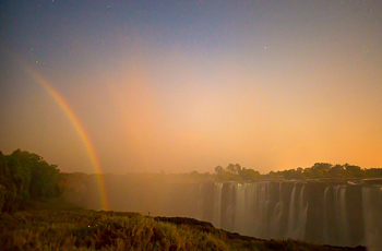 Victoria Falls in the moon light