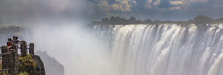 Victoria Falls with a good flow, Zambia