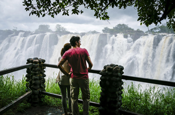 A guided walking tour of the falls is included in your stay