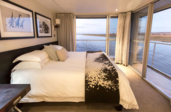 Room Interior on Zambezi Queen Houseboat