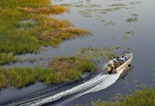 Boating at Eagle Island Camp, Okavango Delta Boating at Eagle Island Camp, Okavango Delta