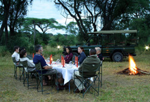 Bush dinner, Elephant Valley Lodge