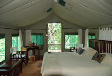 Tent interior at Ichingo Chobe River Lodge