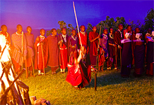 Dancers at Ngorongoro Sopa Lodge