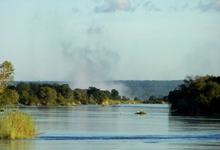 Spray from the Victoria Falls