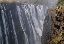 Tourists at Victoria Falls