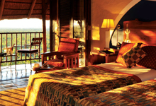 Room interior at Victoria Falls Safari Lodge
