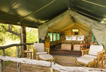Xaxanaka Camp tent interior Xaxanaka Camp tent interior